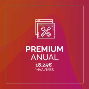 Mantenimiento premium Anial 18,25 Euros más IVA al mes