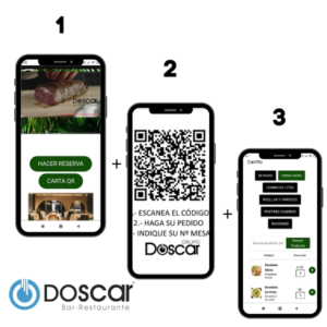 Doscar Bar restaurante QR + Reservas+ pedido online