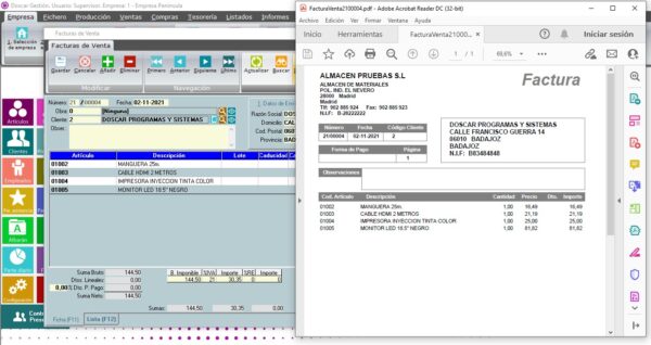 software de gestion doscar facturacion